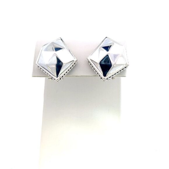 Lagos Estate Clip on Earrings Sterling Silver L3 - Picture 5 of 7